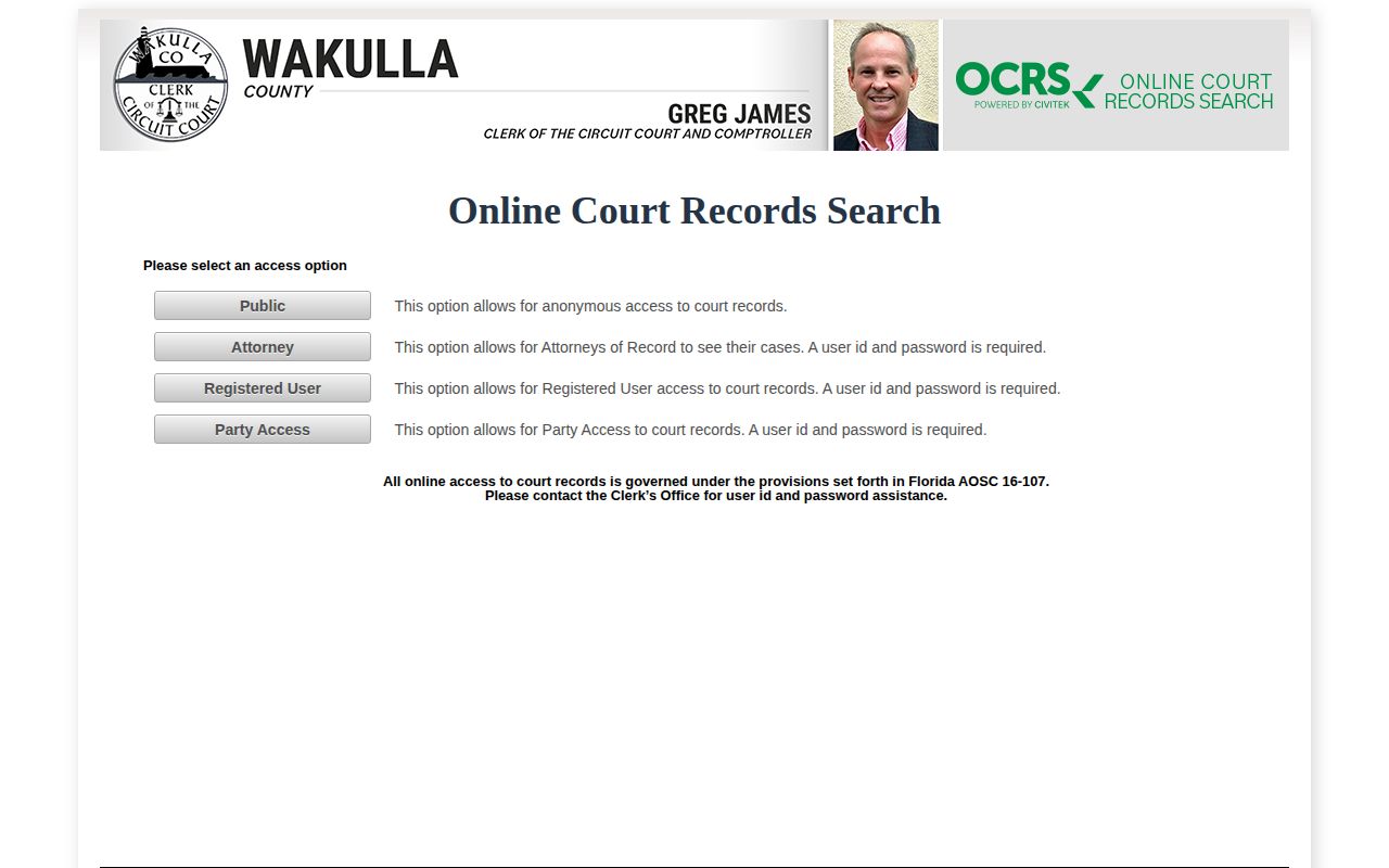 Wakulla County released inmate court record search
